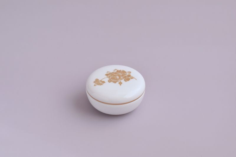 【特別限定セット】香十オリジナル数量限定販売 香炉ブルーローズ・香合ゴールドローズ(大倉陶園)、お香揃、レース敷物(近澤レース店)セット