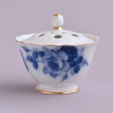 【香十オリジナル限定商品】香炉ブルーローズ (大倉陶園造)