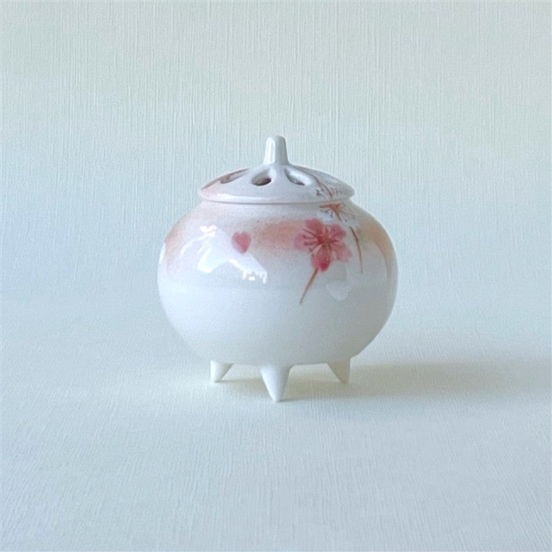 淡紅桜香炉 京焼・清水焼