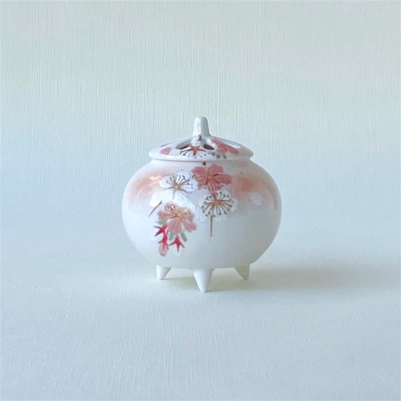 淡紅桜香炉 京焼・清水焼