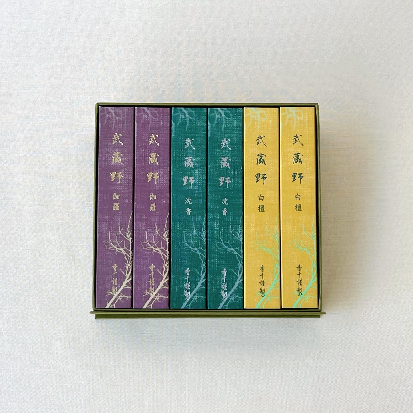 武蔵野 進物 三種揃え(伽羅・沈香・白檀) 6個入