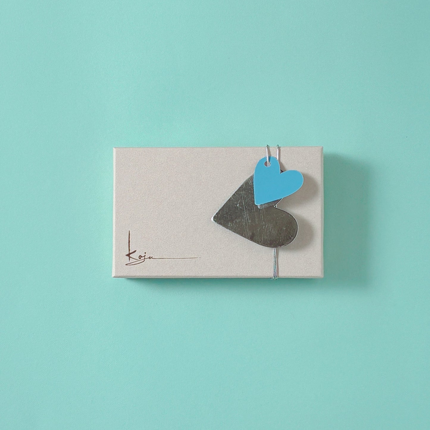 【ネコポス対応可】【ホワイトデーの贈り物に】ギフトピンクBOX 選べる名私香＆水色四つ葉のクローバーケース