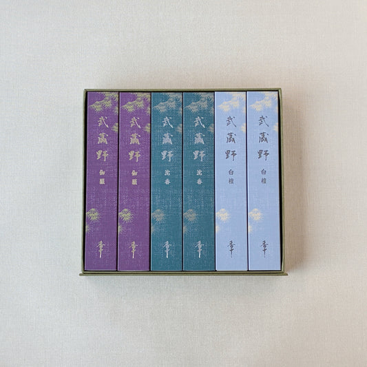 武蔵野　進物 三種揃え(伽羅・沈香・白檀) 6個入